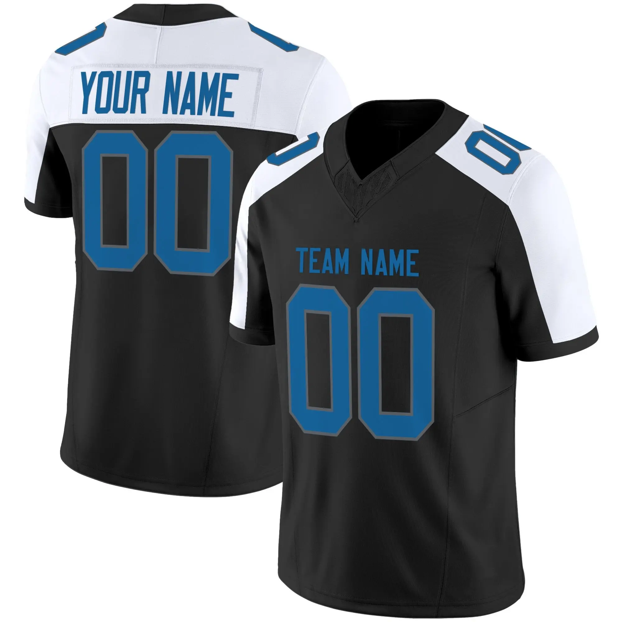 black alternate blue gray authentic custom football jersey ebfzn