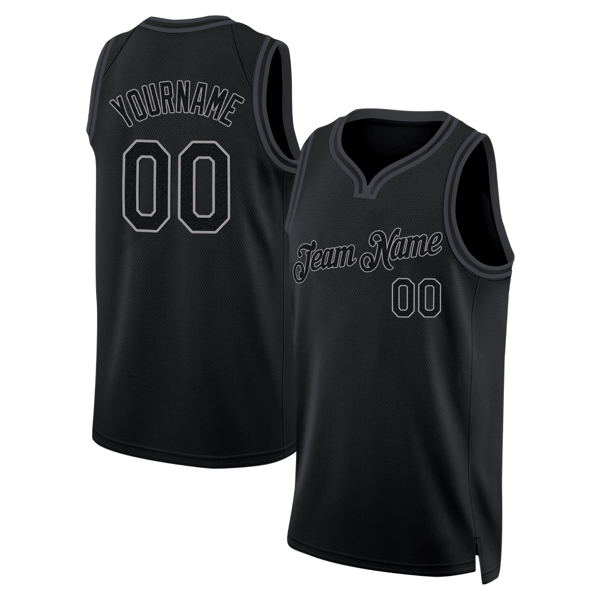 black black gray throwback custom basketball jersey gtjyu