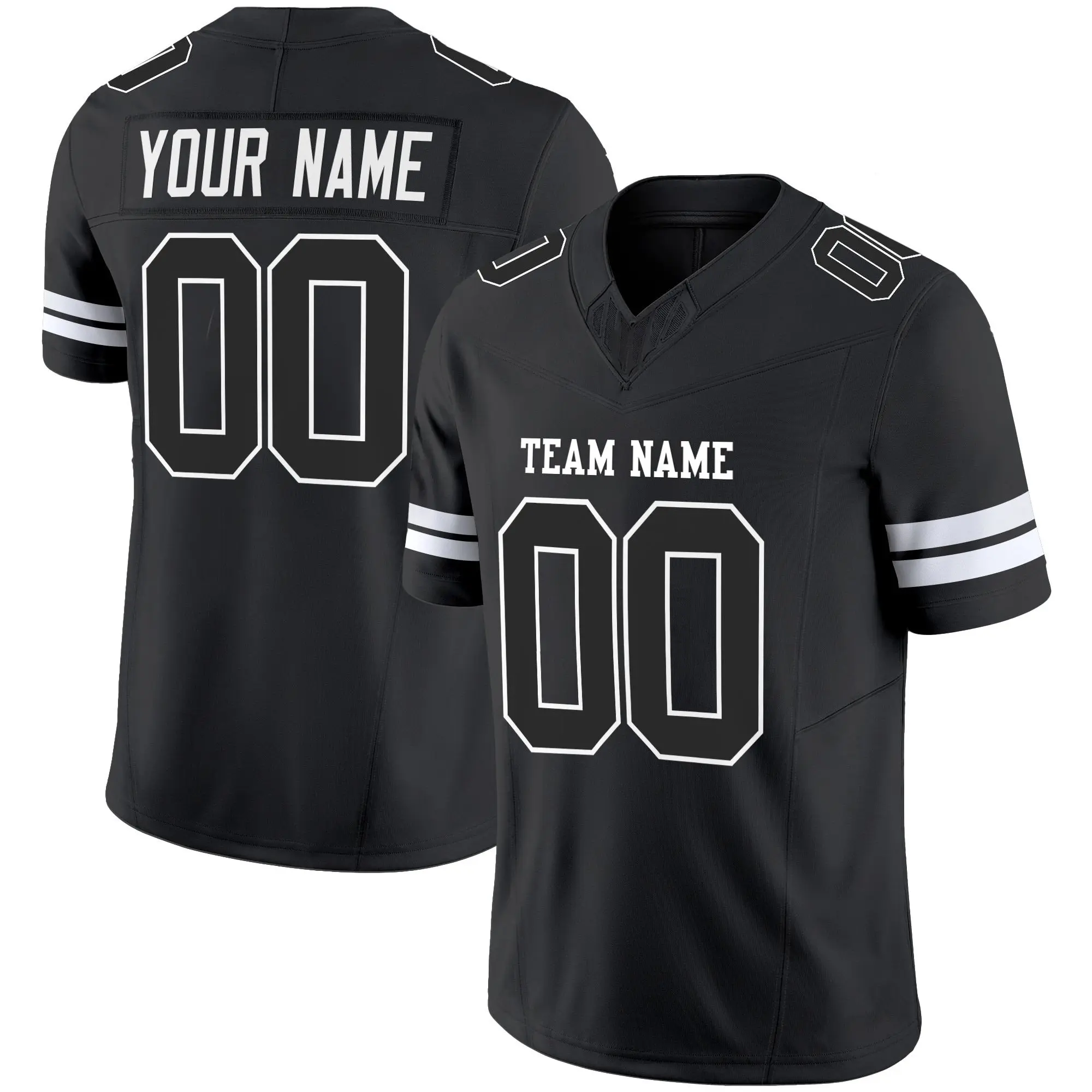 black black white authentic custom football jersey uitct