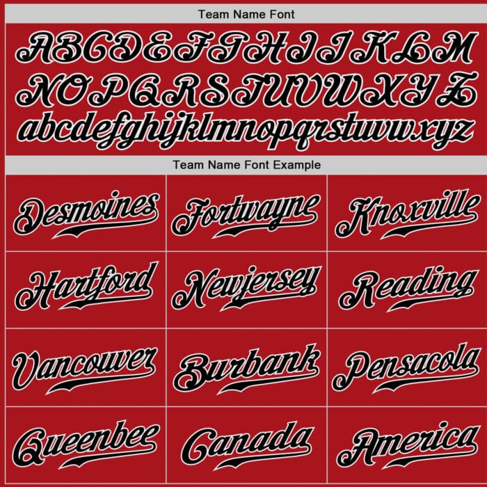 red black white custom baseball jersey hrptc
