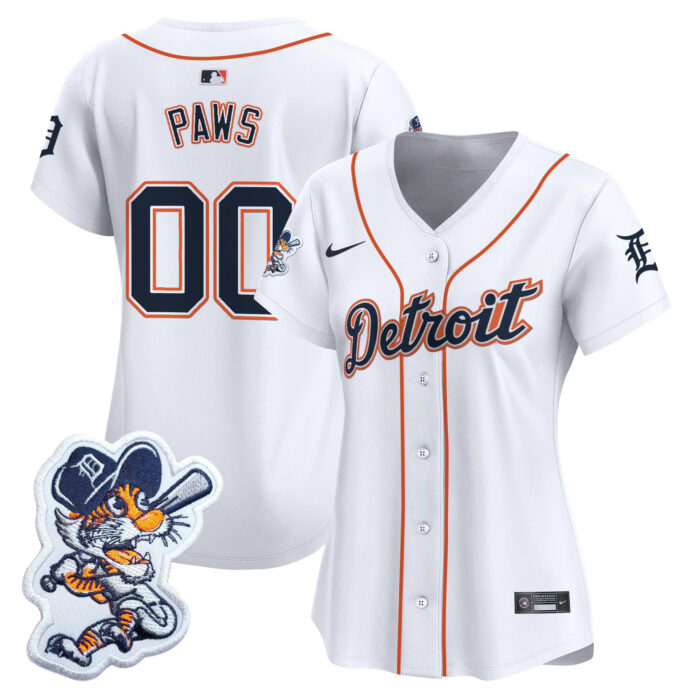 womens detroit tigers paws patch vapor premier limited jersey all stitched ikejp